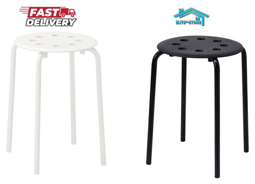 Ikea marius stool black white - ikea, black/white