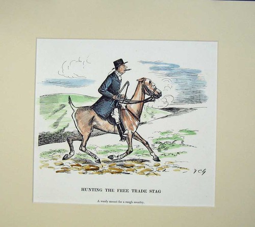 Old antique print c1900 man - print,