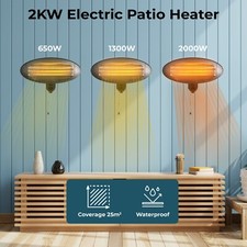 2KW Electric Patio Heater Wall