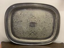 Large Falstaff Silver Plated Tray, Chased Design - Nice Condion
