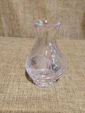 Etched floral crystal glass