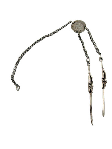 Chinese coin silver - silver, chatelaine