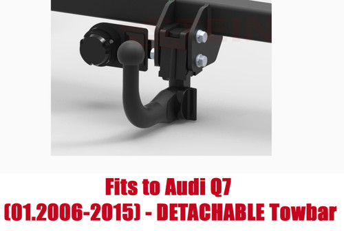 Detachable tow bar for - tow, audi