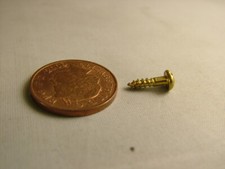 Small solid brass screws, pack of 20 No.3 x 3/8"(2.5 x 10mm) round head slotted