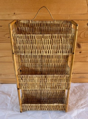 Vintage three tier wicker - vintage,