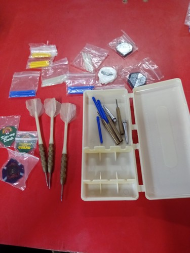 Vintage silvertrim cased darts - vintage,