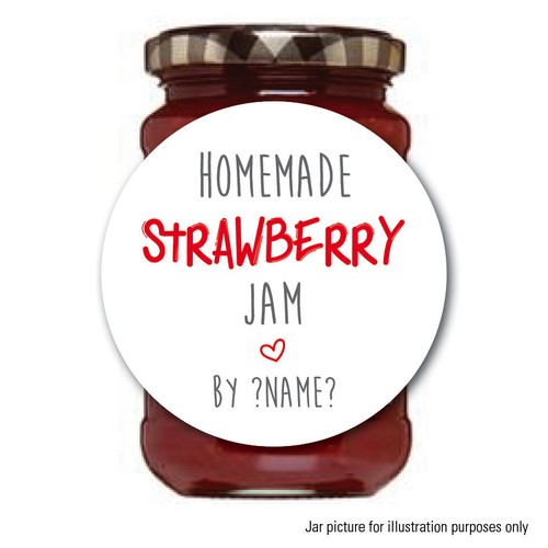 Personalised jam pot lid jar - pot,
