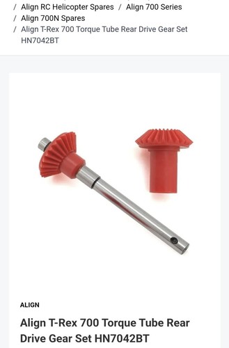 Align trex 700 - trex, torque