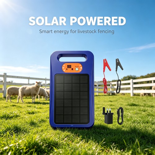 Solar powered electric fence - powered,