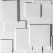 Art3d White PVC 3D Wall Panels