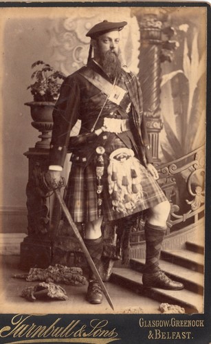 Man full highland dress sword - man,