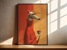 Mid Century Modern Dog Art