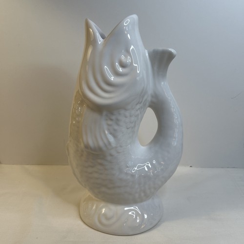 White koi fish gluggle jug - white,