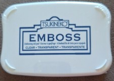 Tsukineko EMBOSS Embossing Stamp Pad EM-000 Child Safe ACID FREE Clear OR Tinted