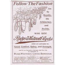 RUDGE WHITWORTH CYCLES of Birmingham - Victorian Advertisement 1895