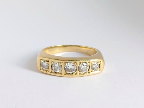 18ct yellow gold gypsy - style, 5