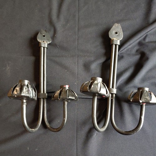 Pair vintage wrought iron - pair,