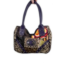 Vintage Handbag Multicoloured Womens Patchwork Guess style Y2k Vintage Monogram