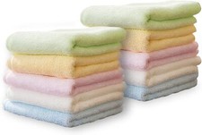 Luxury Bamboo Washcloths Towel Set 10 Pack Baby Wash Cloth for Bathroom-Hotel