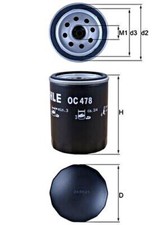 Oil Filter MAHLE Fits LEXUS
