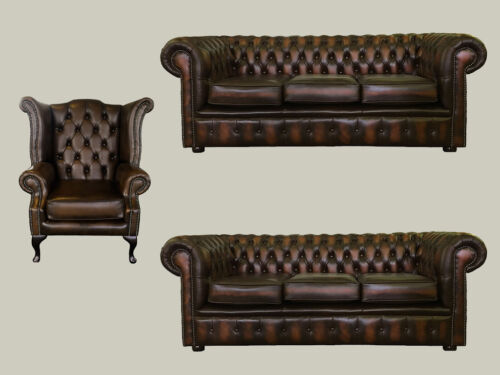 Genuine leather chesterfield - genuine,