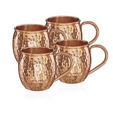1-4x Copper Mug Pure Copper 100% Ayuverda Copper Cup Oval Moscow Mule 500ml