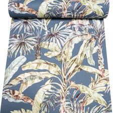 Blue Tropical Leaf Wallpaper