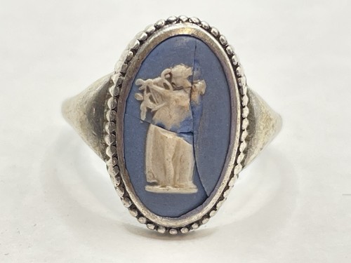 Vintage sterling silver - silver, blue
