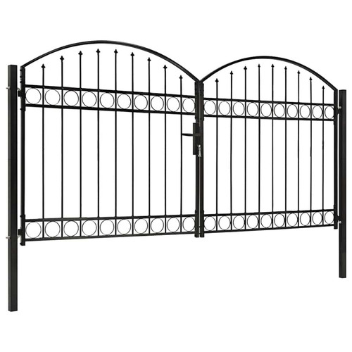 Garden gate double door - double, black