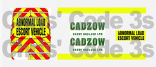 Code 3 Adhesive Vinyl Decals suit 1/43 1/50 - Cadzow Heavy Haulage - Sprinter