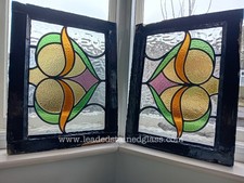 Two leaded stained glass