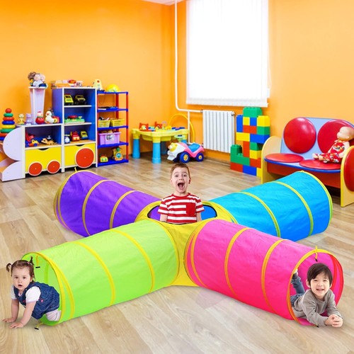 Kids play tunnels indoor - play,