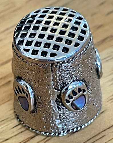 Vintage pewter bear - bear, paw