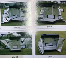 Grow Tent Metal Assembling Poles -120 x 60 x 150 cm