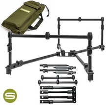 Saber Low Pro Rod Pod For 2 or 3 Rod Set Up With Carry Case Bag Carp Fishing