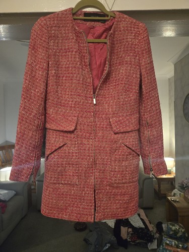 Zara pink coat - zara,