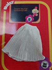 White Pleated Skirt  Concorde By Mary Quant Vintage 1970s Doll's Dress