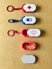 Key Ring Colourful Medicine/ Pill Box Light And Durable Pocket Sized 
