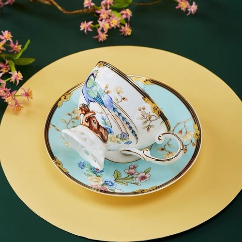 Bone china elegant peacock - elegant,
