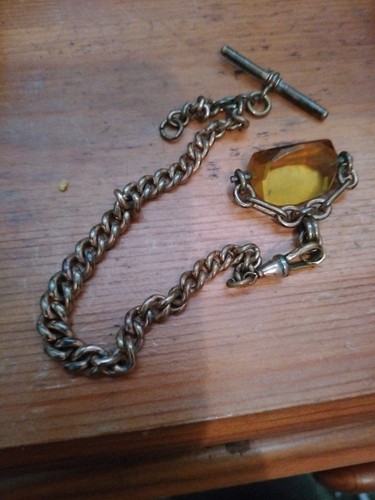 Rolled gold pocket watch chain - rolled,