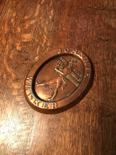 Copper advertising ashtray - advertising,