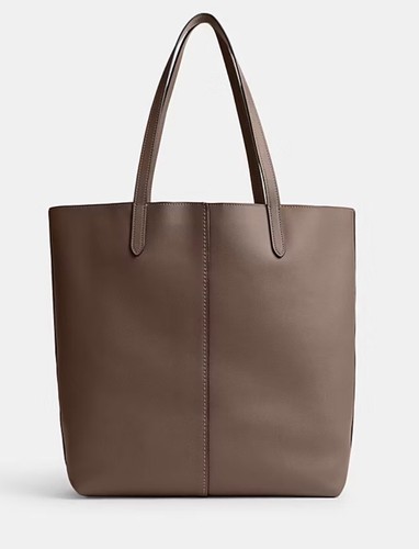Coach leather tote brass dark - leather, brass/dark