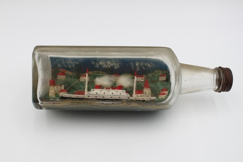 Folk art ship bottle - art,