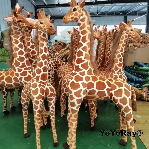Giant realistic giraffe plush - giraffe,