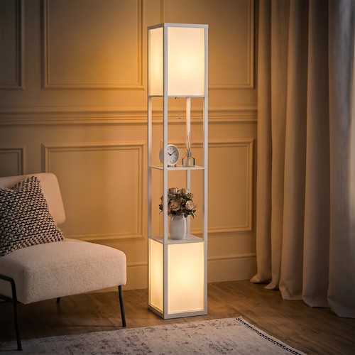 Homcom shelf floor lamp - floor, with