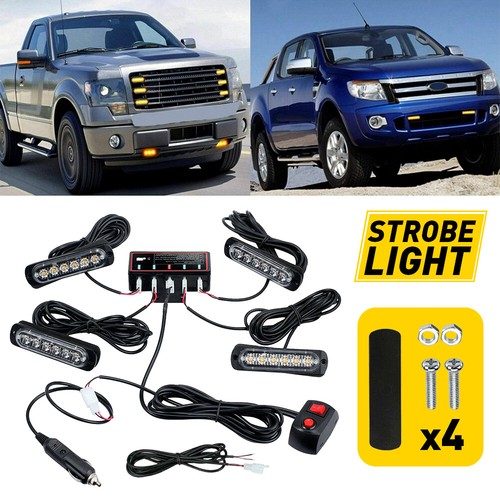 4pcs led 12v - 4pcs, amber