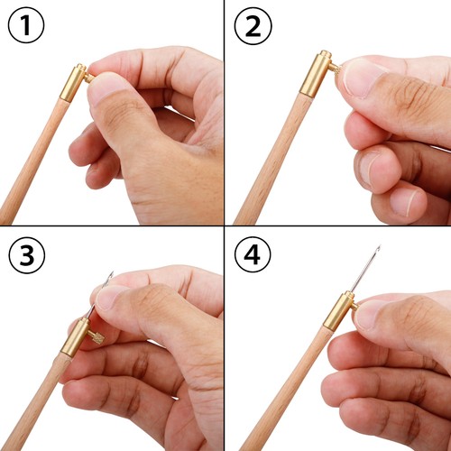Tambour hook with needles - with,