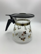 Pyrex “Little Gold Jug” Vintage Tea Coffee Pot Removable Flip Top Lid Never Used