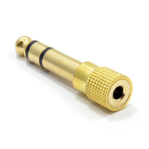 Gold 5mm aux stereo - gold, 3.5mm