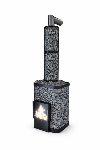 Chimney safety grate for sauna